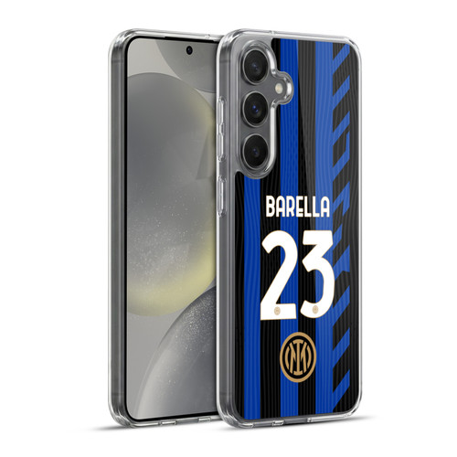 Fc Internazionale Milano 2024/25 Players Home Kit Nicolò Barella Soft Gel Case for Samsung Galaxy S24+ 5G & MagSafe