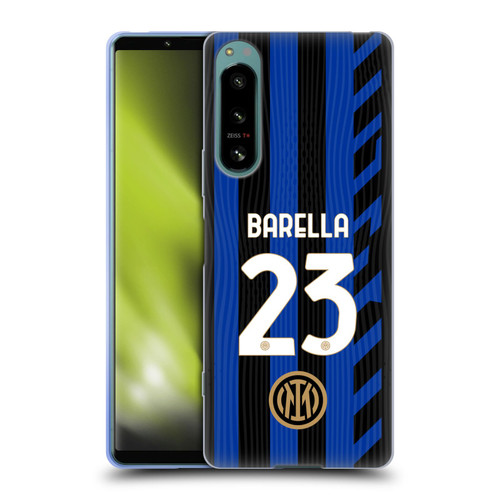 Fc Internazionale Milano 2024/25 Players Home Kit Nicolò Barella Soft Gel Case for Sony Xperia 5 IV