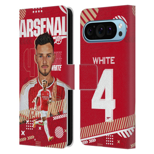 Arsenal FC 2023/24 First Team Ben White Leather Book Wallet Case Cover For Google Pixel 9 / Pixel 9 Pro