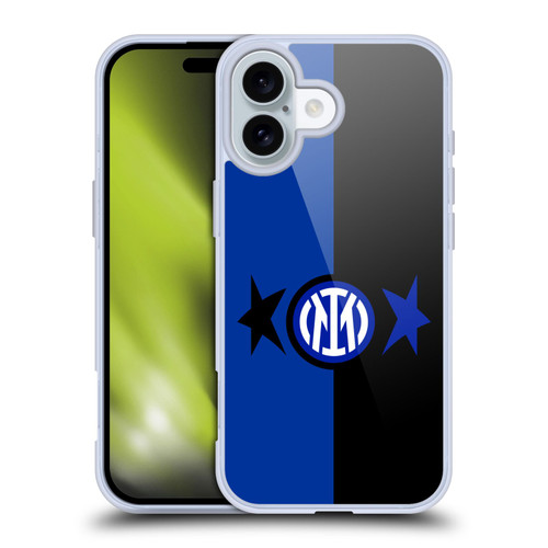 Fc Internazionale Milano IM 2Stars Black & Blue Soft Gel Case for Apple iPhone 16 & MagSafe