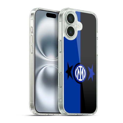 Fc Internazionale Milano IM 2Stars Black & Blue Soft Gel Case for Apple iPhone 16 Plus & MagSafe