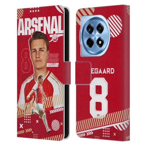 Arsenal FC 2023/24 First Team Martin Ødegaard Leather Book Wallet Case Cover For OnePlus 12R