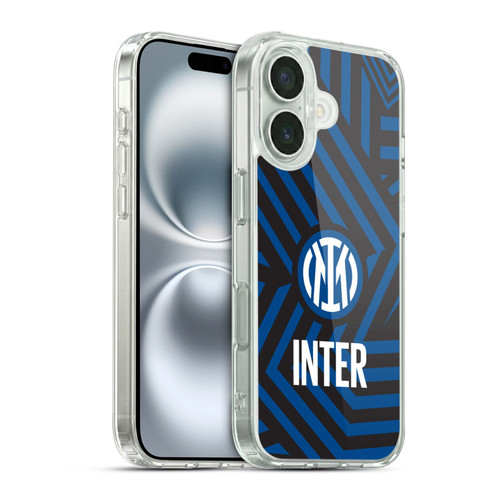 Fc Internazionale Milano Patterns Abstract 1 Soft Gel Case for Apple iPhone 16 & MagSafe