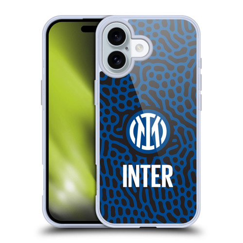 Fc Internazionale Milano Patterns Abstract 2 Soft Gel Case for Apple iPhone 16 & MagSafe