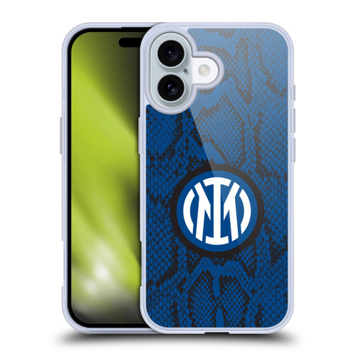 Fc Internazionale Milano Patterns Snake Soft Gel Case for Apple iPhone 16 & MagSafe
