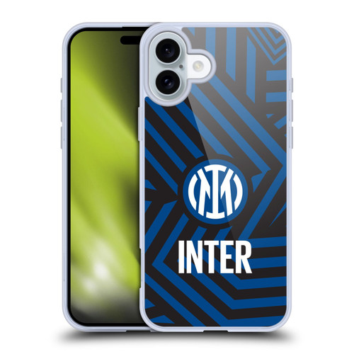 Fc Internazionale Milano Patterns Abstract 1 Soft Gel Case for Apple iPhone 16 Plus & MagSafe