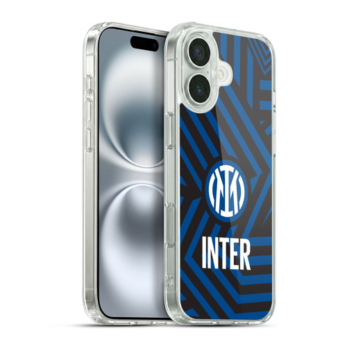 Fc Internazionale Milano Patterns Abstract 1 Soft Gel Case for Apple iPhone 16 Plus & MagSafe