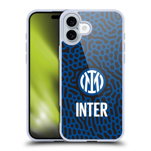 Fc Internazionale Milano Patterns Abstract 2 Soft Gel Case for Apple iPhone 16 Plus