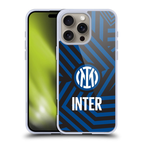 Fc Internazionale Milano Patterns Abstract 1 Soft Gel Case for Apple iPhone 16 Pro Max & MagSafe