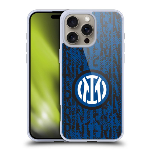 Fc Internazionale Milano Patterns Snake Wordmark Soft Gel Case for Apple iPhone 16 Pro Max & MagSafe