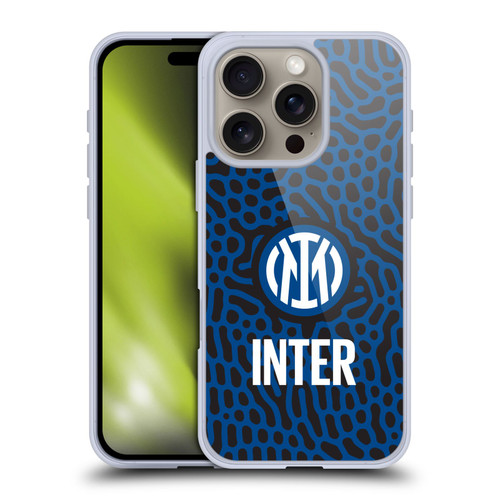 Fc Internazionale Milano Patterns Abstract 2 Soft Gel Case for Apple iPhone 16 Pro & MagSafe