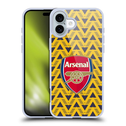 Arsenal FC Logos Bruised Banana Soft Gel Case for Apple iPhone 16 Plus