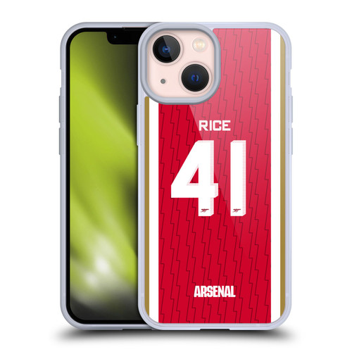 Arsenal FC 2023/24 Players Home Kit Declan Rice Soft Gel Case for Apple iPhone 13 Mini