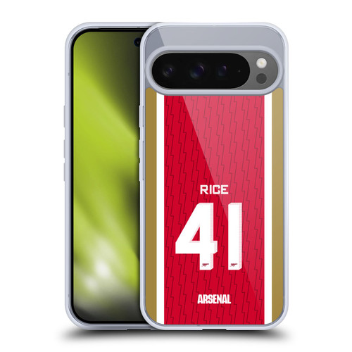Arsenal FC 2023/24 Players Home Kit Declan Rice Soft Gel Case for Google Pixel 9 Pro XL
