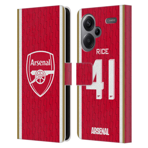 Arsenal FC 2023/24 Players Home Kit Declan Rice Leather Book Wallet Case Cover For Xiaomi Redmi Note 13 Pro Plus 5G