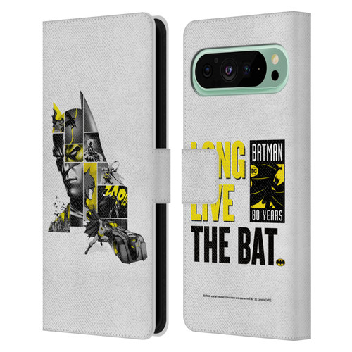 Batman DC Comics 80th Anniversary Collage Leather Book Wallet Case Cover For Google Pixel 9 Pro XL