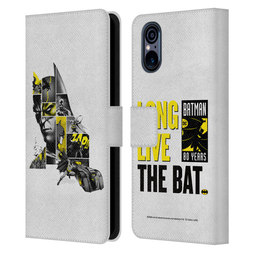 Batman DC Comics 80th Anniversary Collage Leather Book Wallet Case Cover For Sony Xperia 5 V 5G