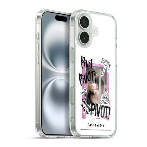 Friends TV Show Doodle Art Pivot Soft Gel Case for Apple iPhone 16 Plus & MagSafe