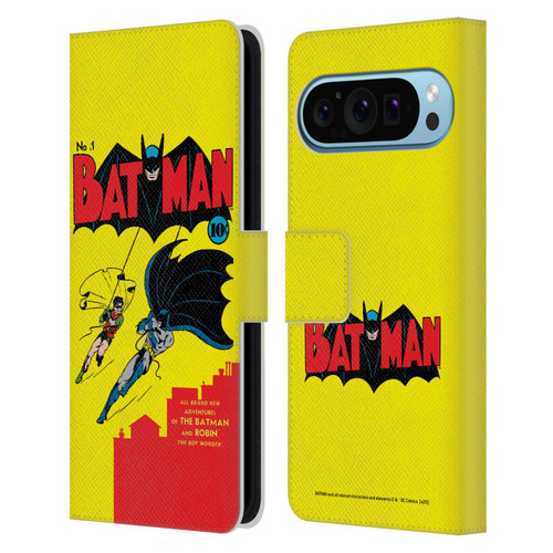 Batman DC Comics Famous Comic Book Covers Number 1 Leather Book Wallet Case Cover For Google Pixel 9 / Pixel 9 Pro