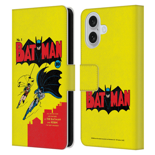 Batman DC Comics Famous Comic Book Covers Number 1 Leather Book Wallet Case Cover For Apple iPhone 16