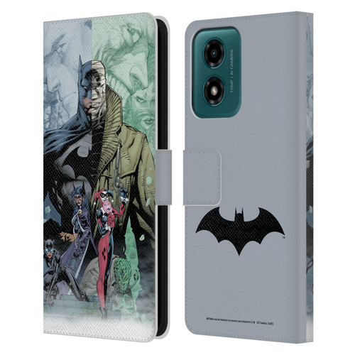 Batman DC Comics Famous Comic Book Covers Hush Leather Book Wallet Case Cover For Motorola Moto G04/G04s/G24 4G