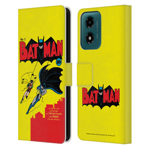 Batman DC Comics Famous Comic Book Covers Number 1 Leather Book Wallet Case Cover For Motorola Moto G04/G04s/G24 4G