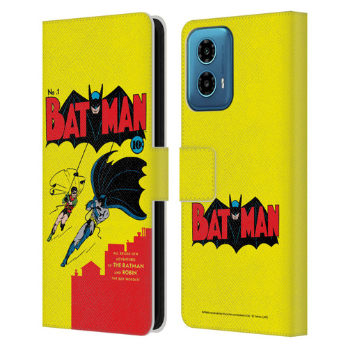 Batman DC Comics Famous Comic Book Covers Number 1 Leather Book Wallet Case Cover For Motorola Moto G34 5G