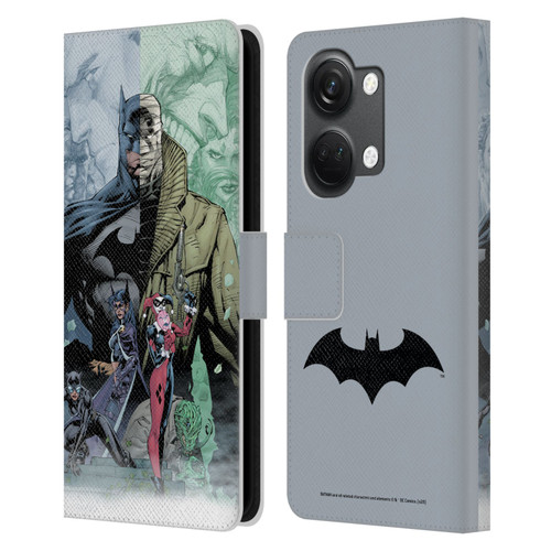 Batman DC Comics Famous Comic Book Covers Hush Leather Book Wallet Case Cover For OnePlus Nord 3 5G