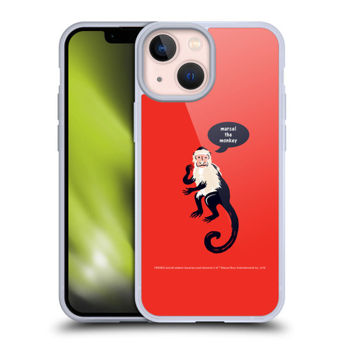 Friends TV Show Iconic Marcel The Monkey Soft Gel Case for Apple iPhone 13 Mini
