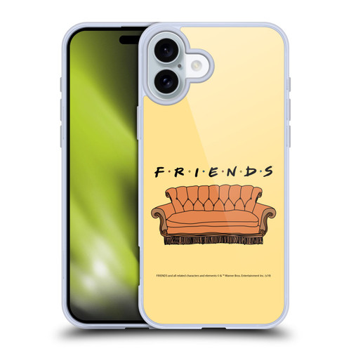 Friends TV Show Iconic Couch Soft Gel Case for Apple iPhone 16 Plus & MagSafe