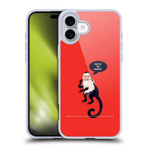 Friends TV Show Iconic Marcel The Monkey Soft Gel Case for Apple iPhone 16 Plus