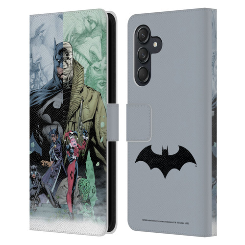 Batman DC Comics Famous Comic Book Covers Hush Leather Book Wallet Case Cover For Samsung Galaxy M55 5G