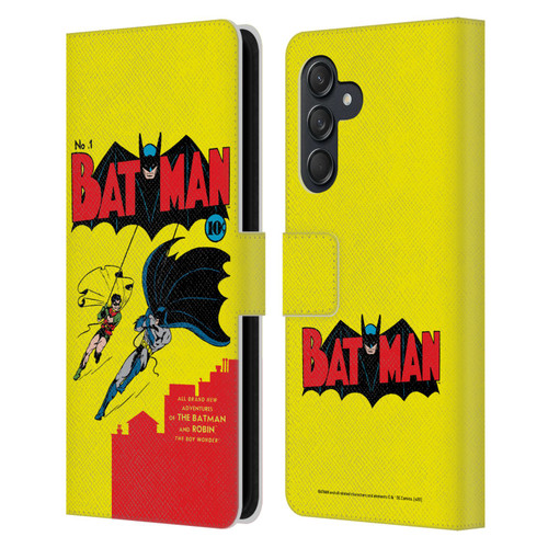 Batman DC Comics Famous Comic Book Covers Number 1 Leather Book Wallet Case Cover For Samsung Galaxy M55 5G