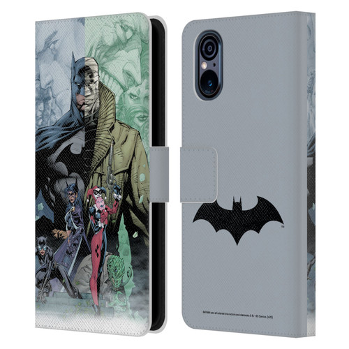 Batman DC Comics Famous Comic Book Covers Hush Leather Book Wallet Case Cover For Sony Xperia 5 V 5G