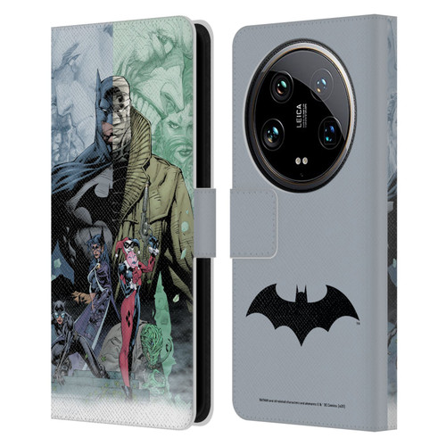 Batman DC Comics Famous Comic Book Covers Hush Leather Book Wallet Case Cover For Xiaomi 14 Ultra