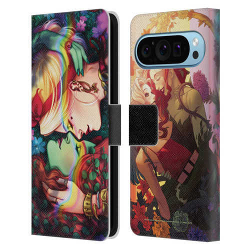 Batman DC Comics Gotham City Sirens Poison Ivy & Harley Quinn Leather Book Wallet Case Cover For Google Pixel 9 / Pixel 9 Pro