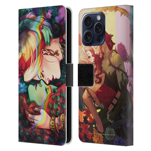 Batman DC Comics Gotham City Sirens Poison Ivy & Harley Quinn Leather Book Wallet Case Cover For Apple iPhone 16 Pro Max