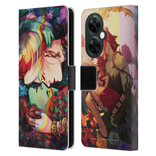 Batman DC Comics Gotham City Sirens Poison Ivy & Harley Quinn Leather Book Wallet Case Cover For OnePlus Nord CE 3 Lite 5G