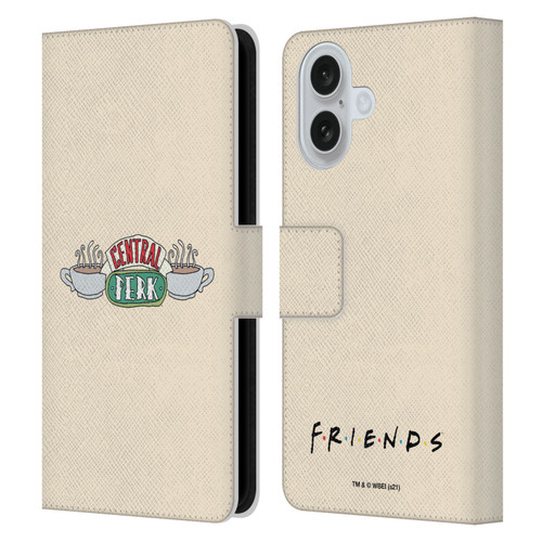 Friends TV Show Iconic Central Perk Leather Book Wallet Case Cover For Apple iPhone 16