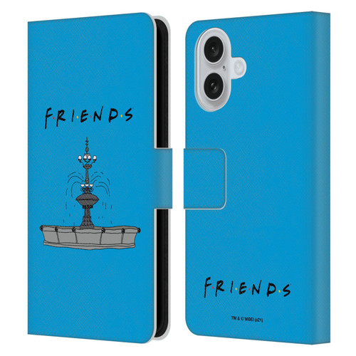 Friends TV Show Iconic Fountain Leather Book Wallet Case Cover For Apple iPhone 16