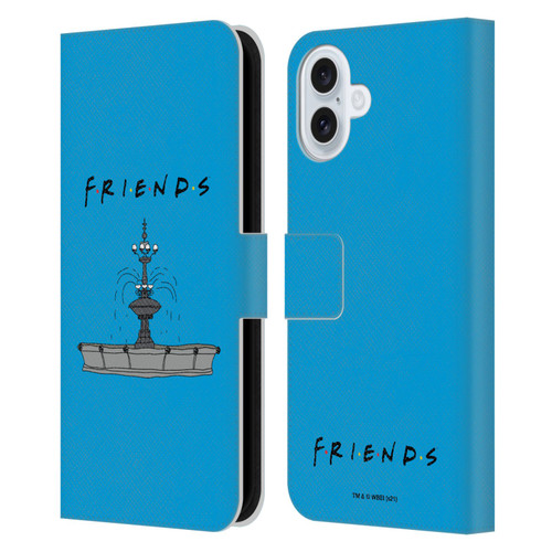 Friends TV Show Iconic Fountain Leather Book Wallet Case Cover For Apple iPhone 16 Plus