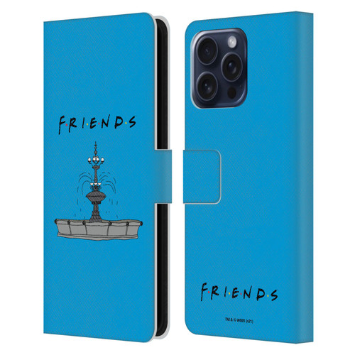 Friends TV Show Iconic Fountain Leather Book Wallet Case Cover For Apple iPhone 16 Pro Max