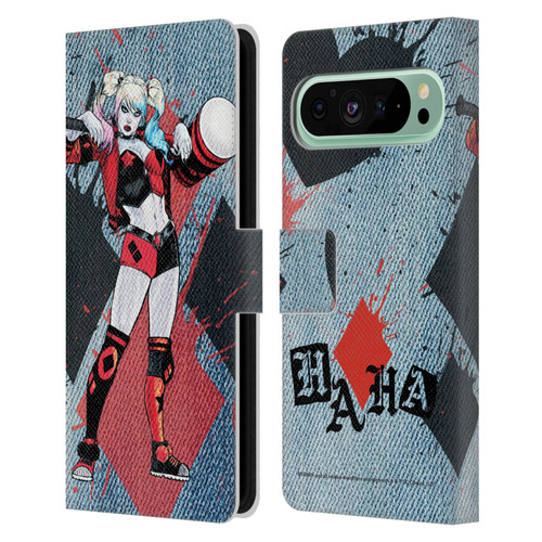 Batman DC Comics Harley Quinn Graphics Mallet Leather Book Wallet Case Cover For Google Pixel 9 Pro XL