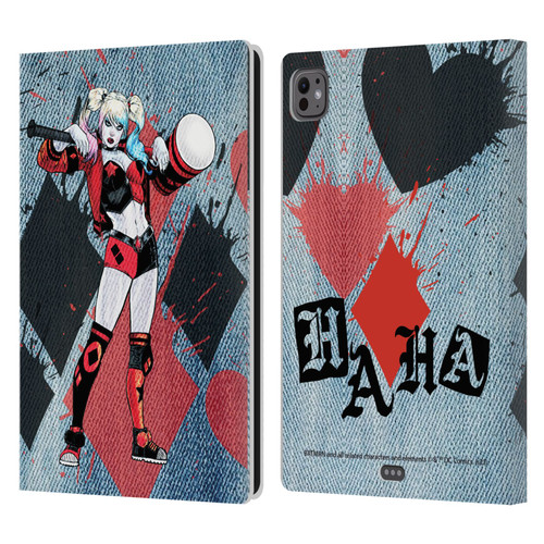 Batman DC Comics Harley Quinn Graphics Mallet Leather Book Wallet Case Cover For Apple iPad Pro 11 M4 2024