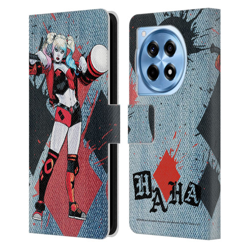 Batman DC Comics Harley Quinn Graphics Mallet Leather Book Wallet Case Cover For OnePlus 12R