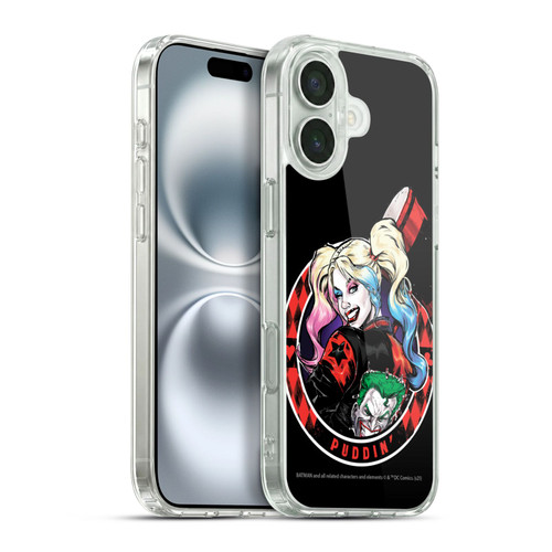 Batman DC Comics Harley Quinn Graphics Puddin Soft Gel Case for Apple iPhone 16 Plus