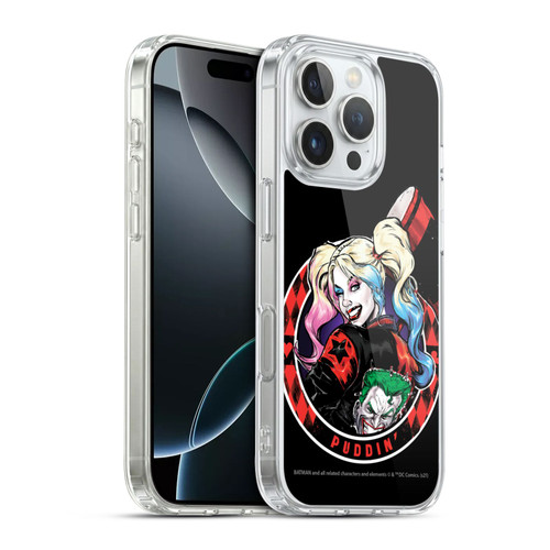 Batman DC Comics Harley Quinn Graphics Puddin Soft Gel Case for Apple iPhone 16 Pro