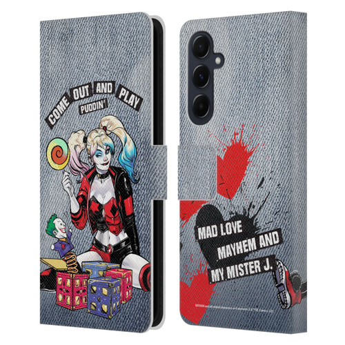 Batman DC Comics Harley Quinn Graphics Toys Leather Book Wallet Case Cover For Samsung Galaxy A55 5G