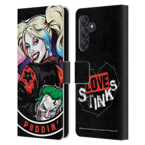 Batman DC Comics Harley Quinn Graphics Puddin Leather Book Wallet Case Cover For Samsung Galaxy M55 5G