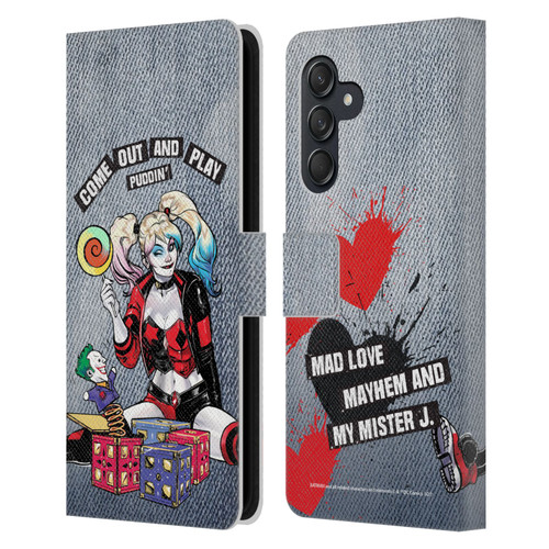 Batman DC Comics Harley Quinn Graphics Toys Leather Book Wallet Case Cover For Samsung Galaxy M55 5G